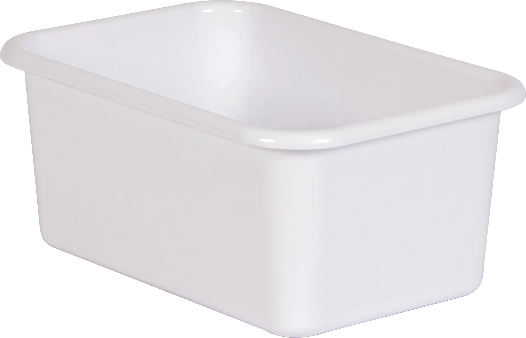 White Small Plastic Storage Bin