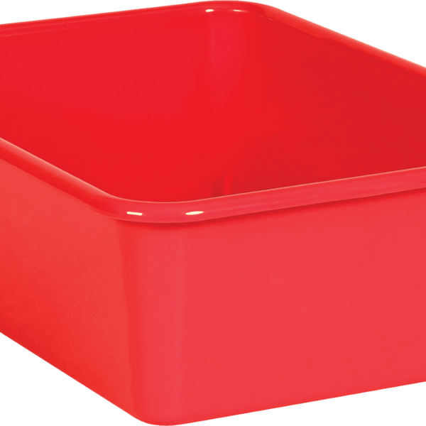 Red Large Plastic Storage Bin