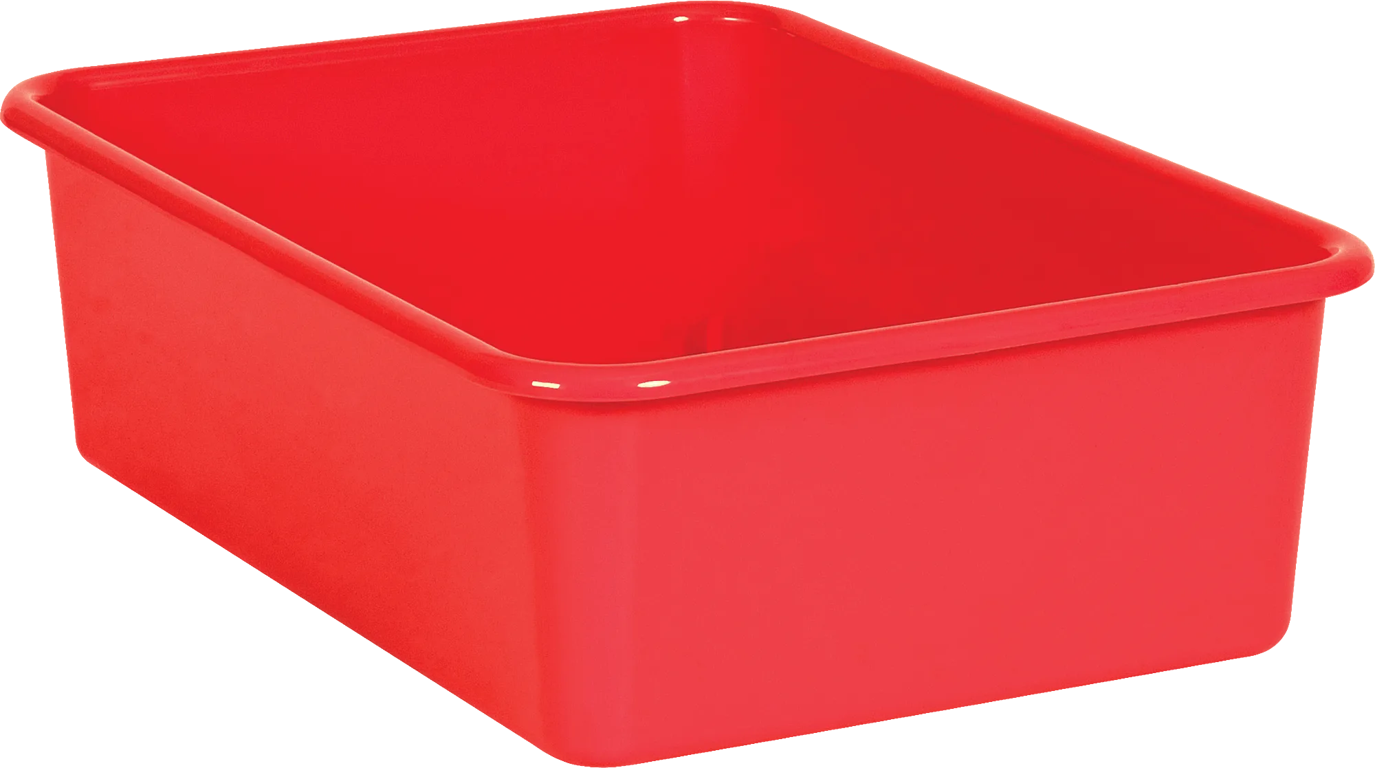 Red Large Plastic Storage Bin