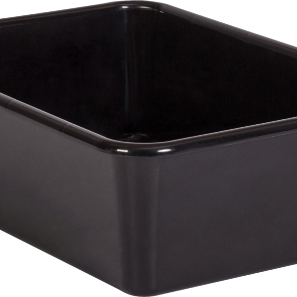 Black Large Plastic Storage Bin