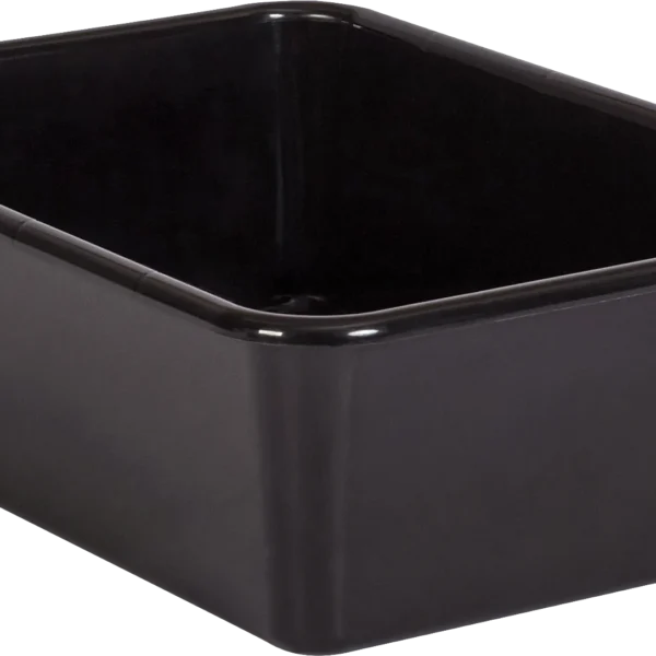 Black Large Plastic Storage Bin