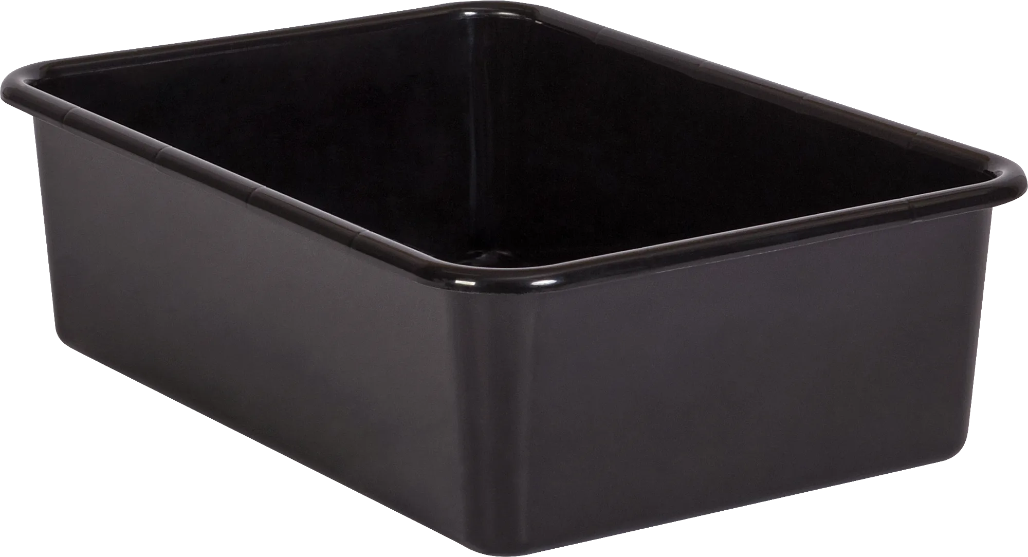 Black Large Plastic Storage Bin