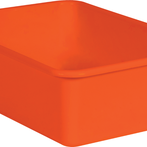 Orange Large Plastic Storage Bin