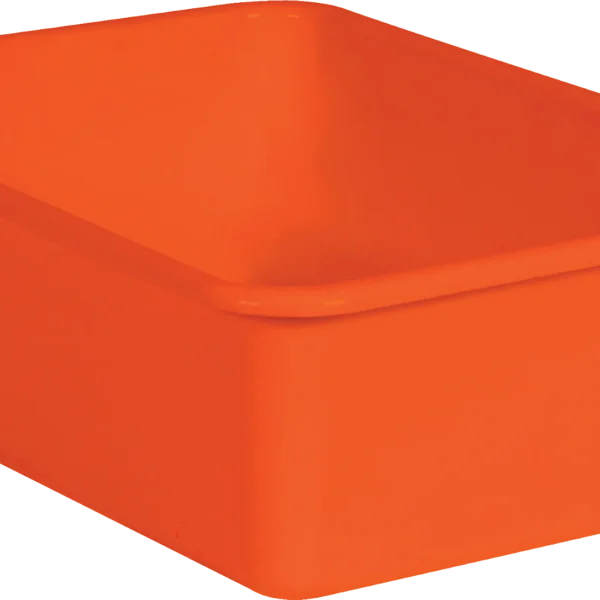 Orange Large Plastic Storage Bin