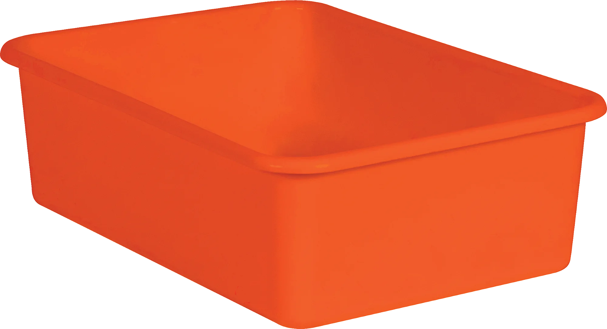 Orange Large Plastic Storage Bin