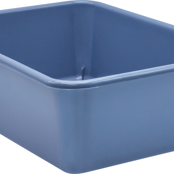 Slate Blue Large Plastic Storage Bin
