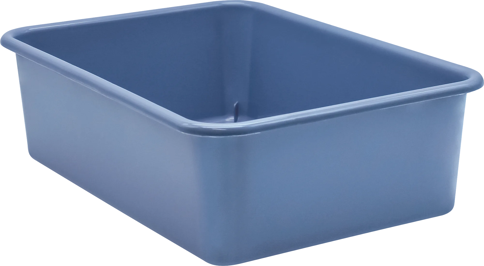 Slate Blue Large Plastic Storage Bin