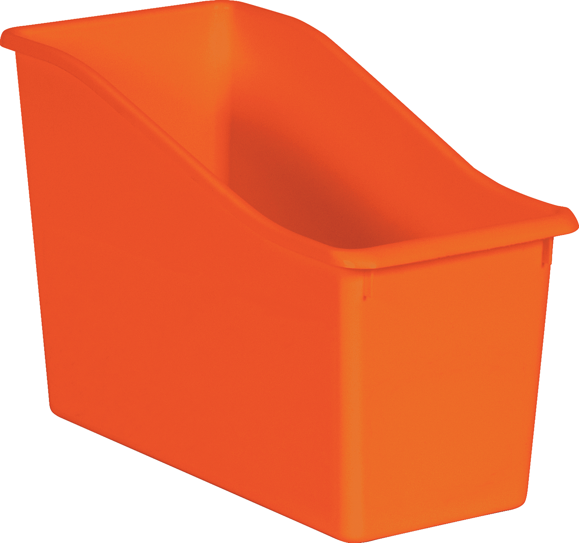 Orange Plastic Book Bin
