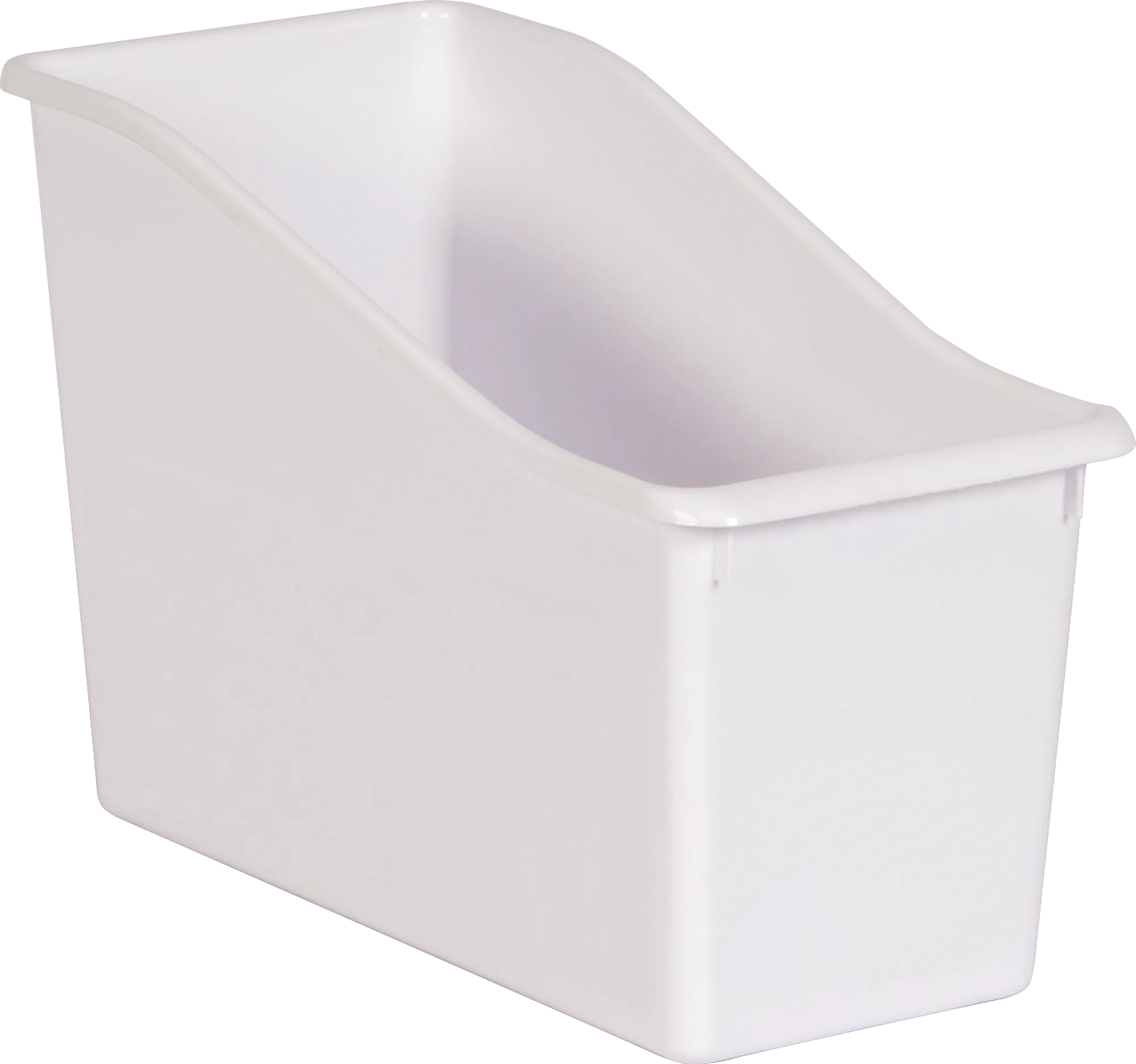 White Plastic Book Bin