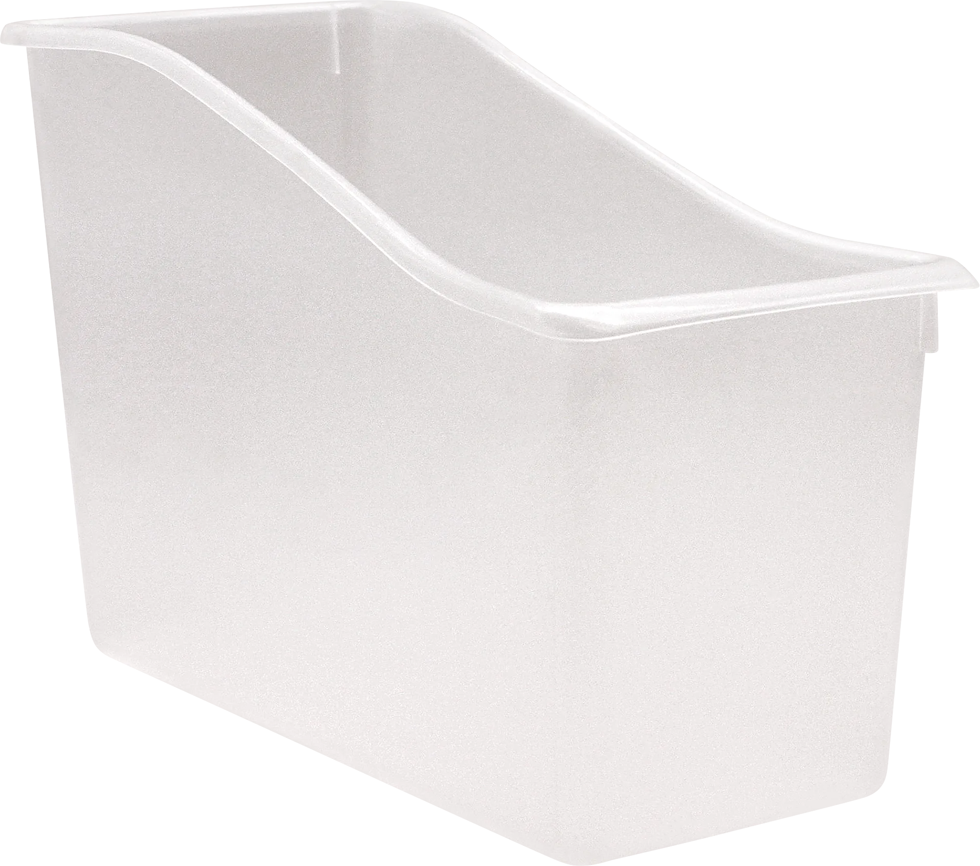 Clear Plastic Book Bin
