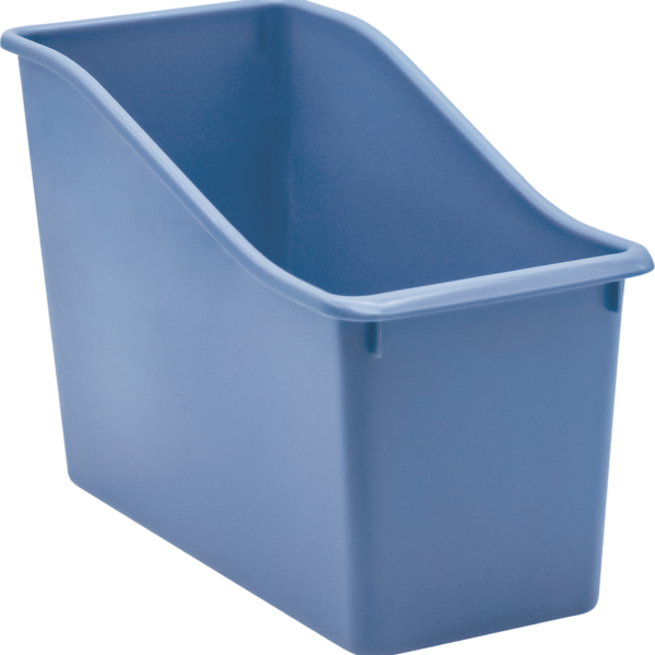 Slate Blue Plastic Book Bin