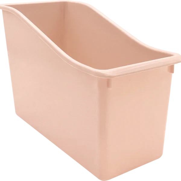 Blush Plastic Book Bin