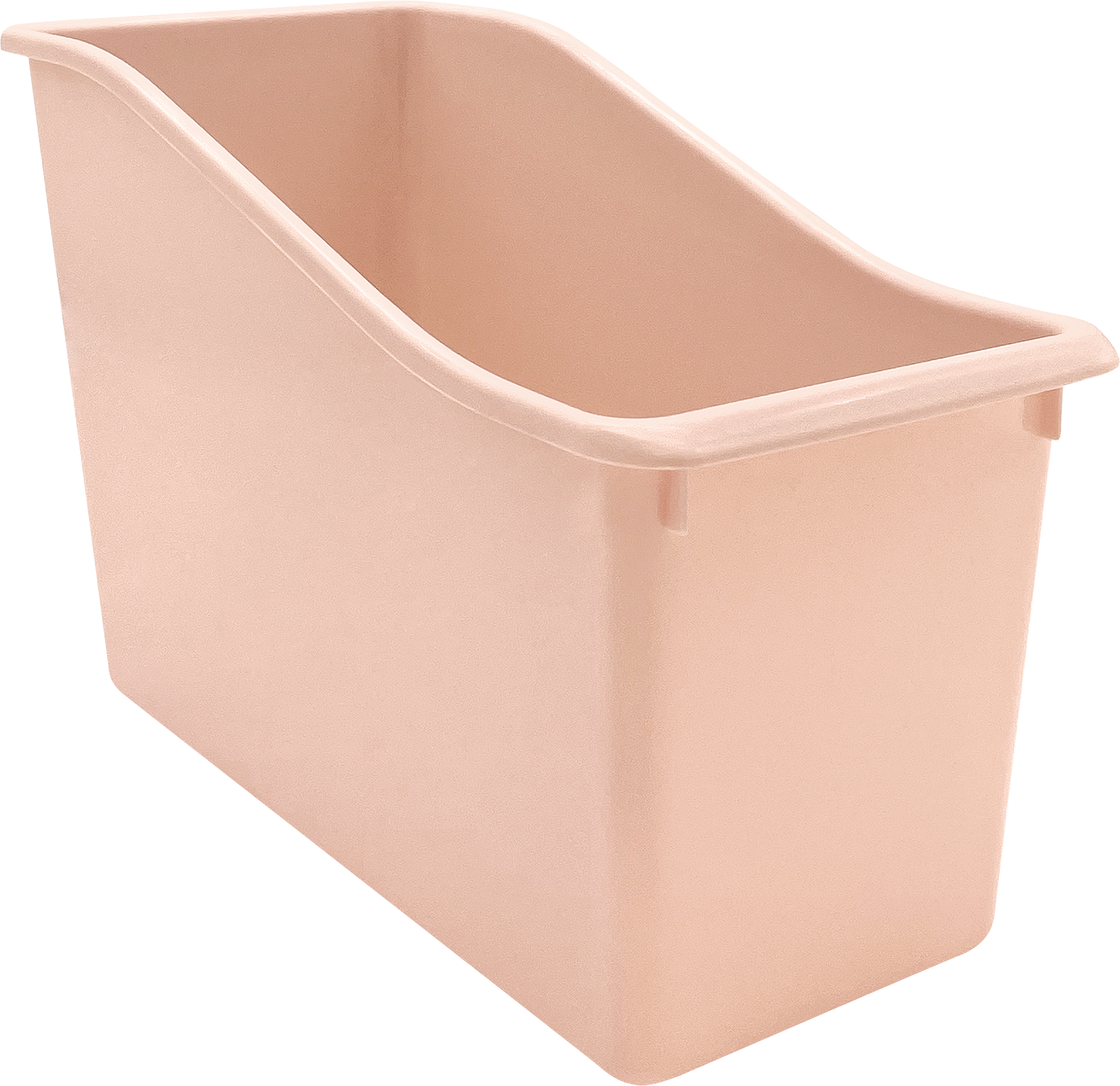 Blush Plastic Book Bin
