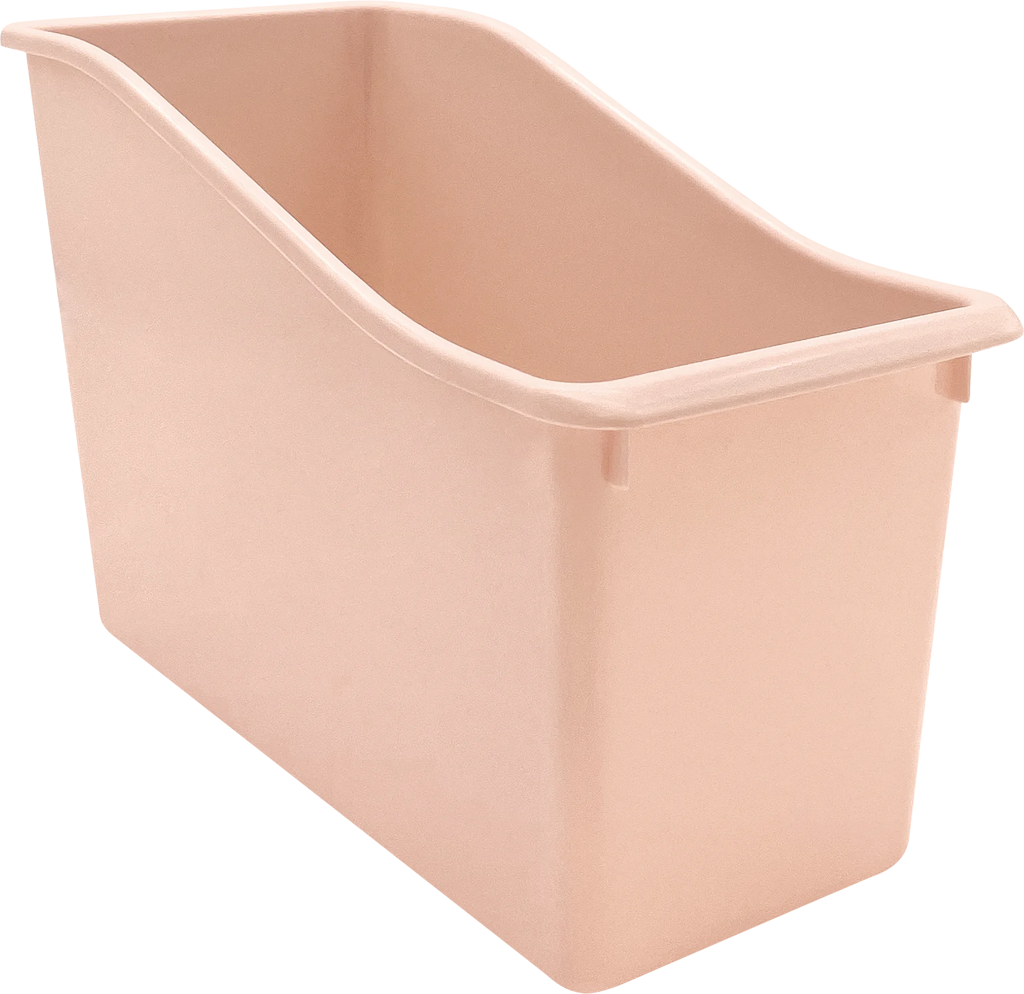 Blush Plastic Book Bin
