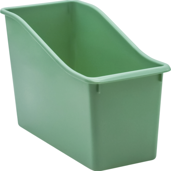 Eucalyptus Green Plastic Book Bin