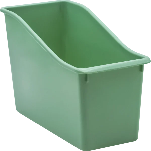 Eucalyptus Green Plastic Book Bin