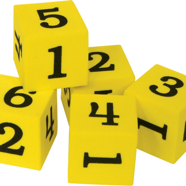 Foam Numbered Dice (1-6)