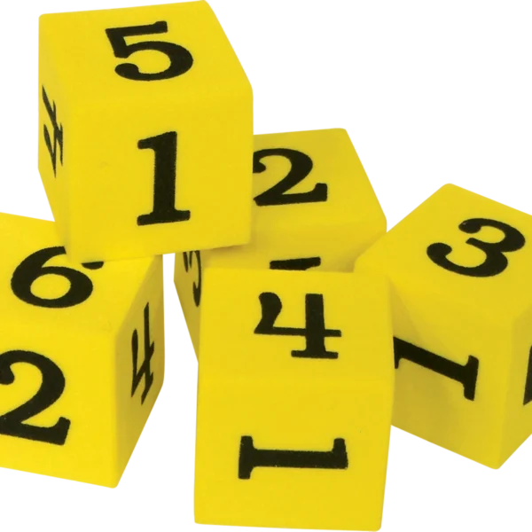 Foam Numbered Dice (1-6)