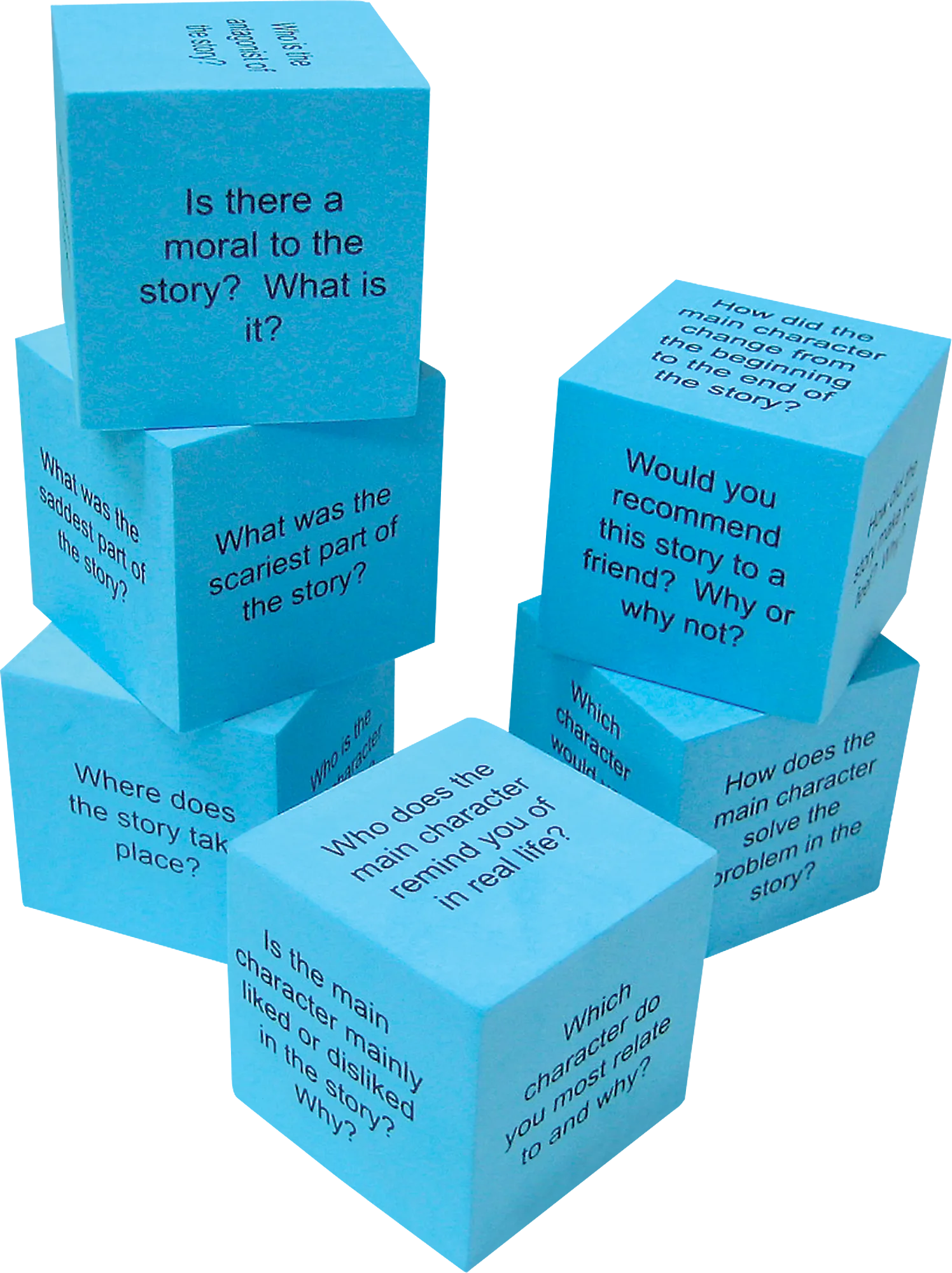 Foam Reading Comprehension Cubes