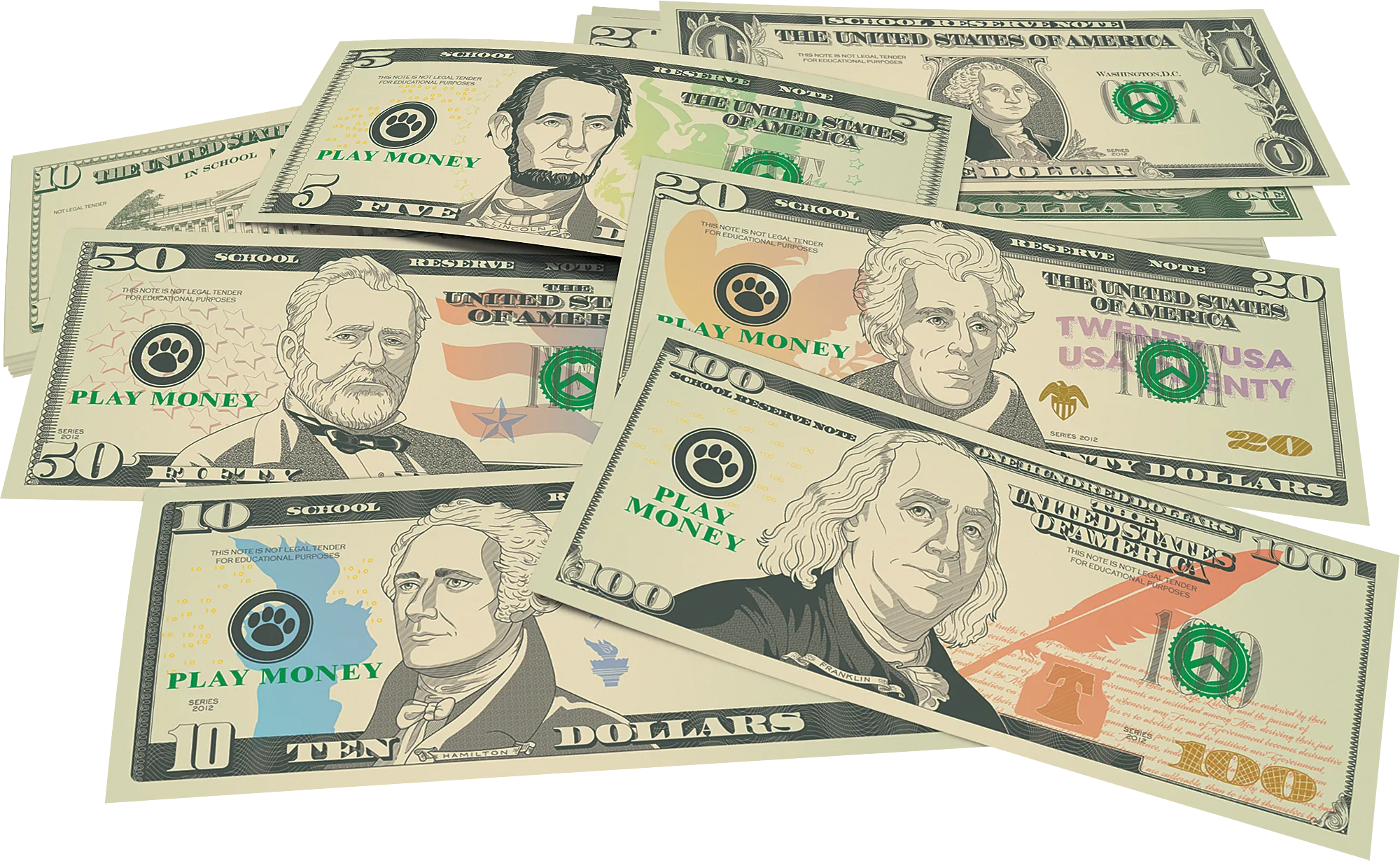 Play Money: Assorted Bills