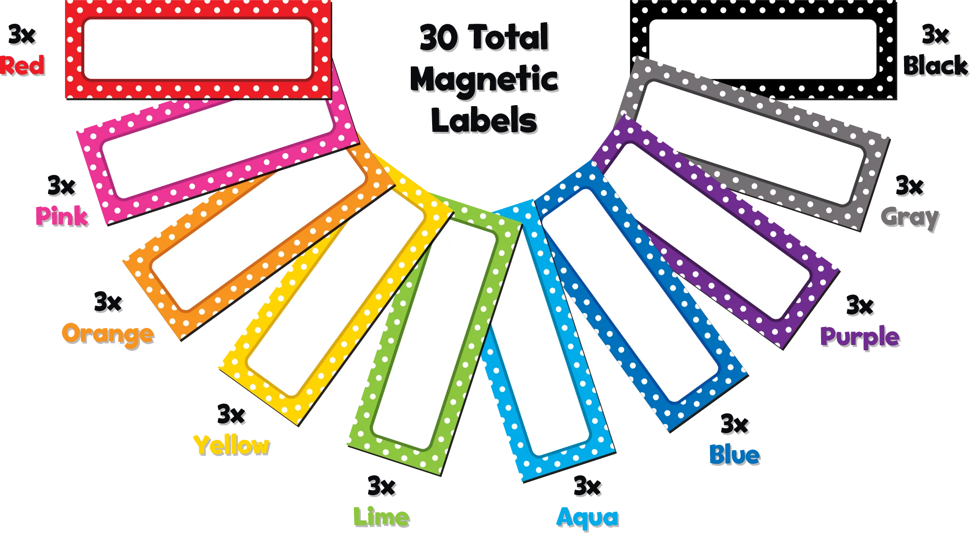 Polka Dots Magnetic Labels - Image 2