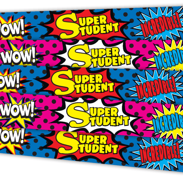 Superhero Super Student Slap Bracelets