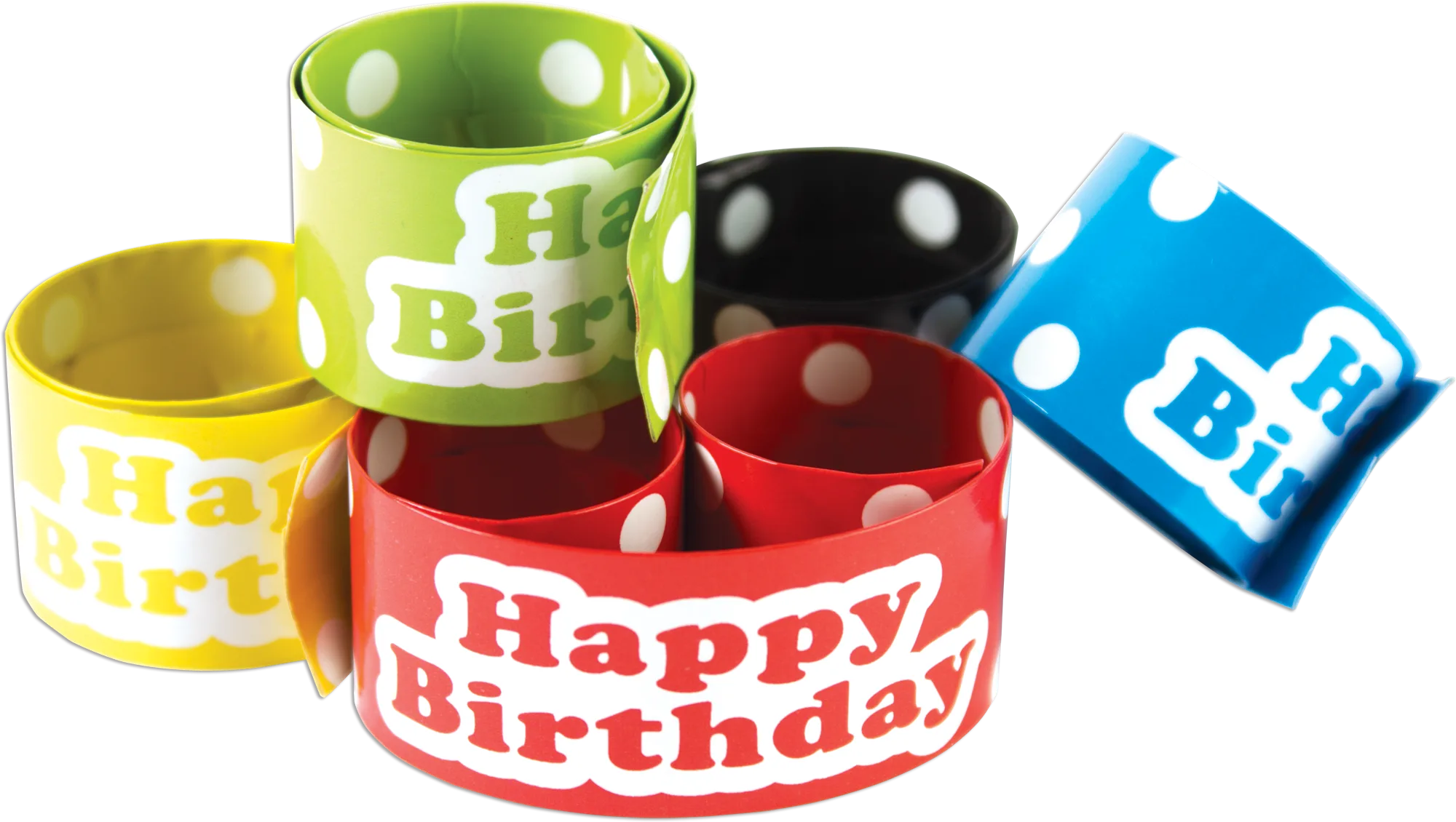 Polka Dots Happy Birthday Slap Bracelets - Image 2