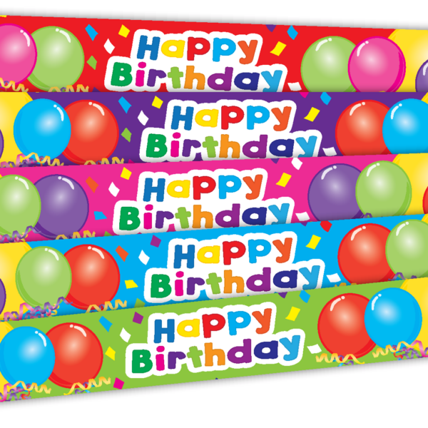 Happy Birthday Balloons Slap Bracelets