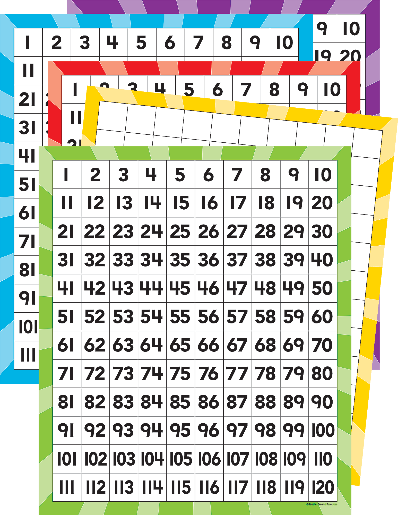 120 Number Boards
