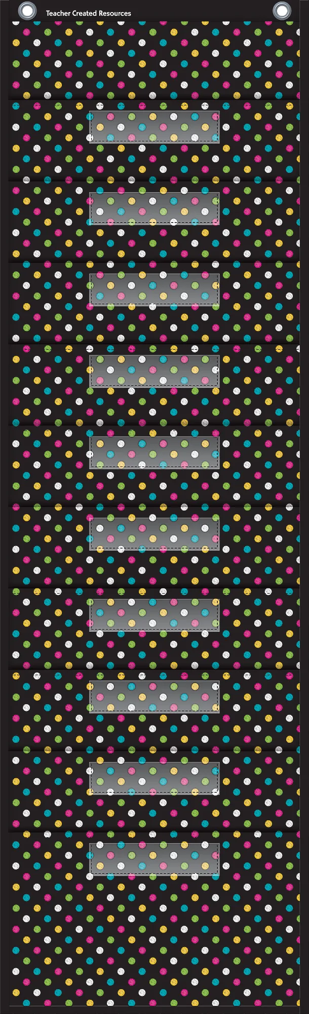 Chalkboard Brights 10 Pocket File Storage Pocket Chart (14" x 58")