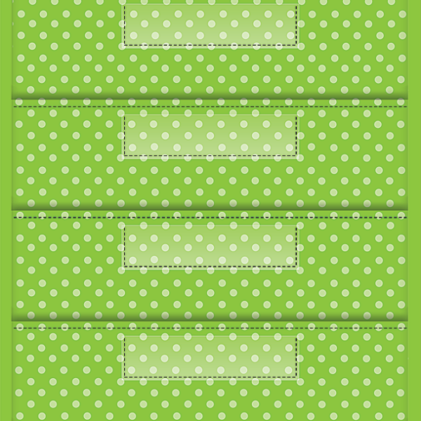 Lime Polka Dots 10 Pocket File Storage Pocket Chart (14" x 58")