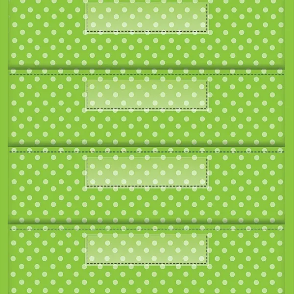 Lime Polka Dots 10 Pocket File Storage Pocket Chart (14" x 58")