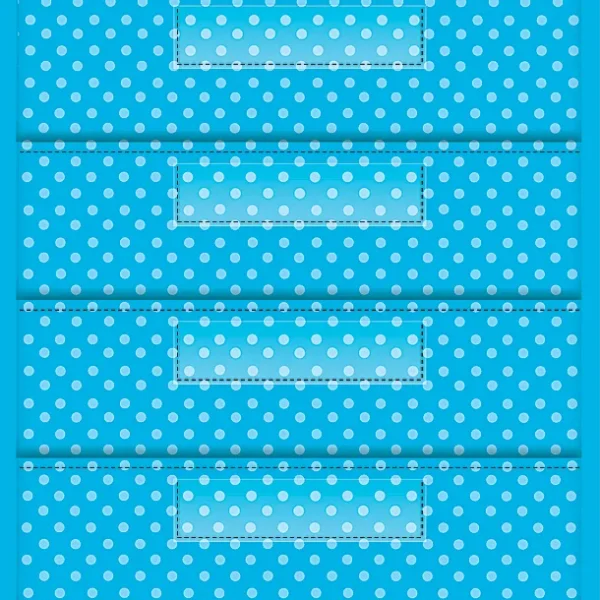 Aqua Polka Dots 10 Pocket File Storage Pocket Chart (14" x 58")