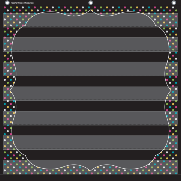Chalkboard Brights 7 Pocket Chart (28" x 28")