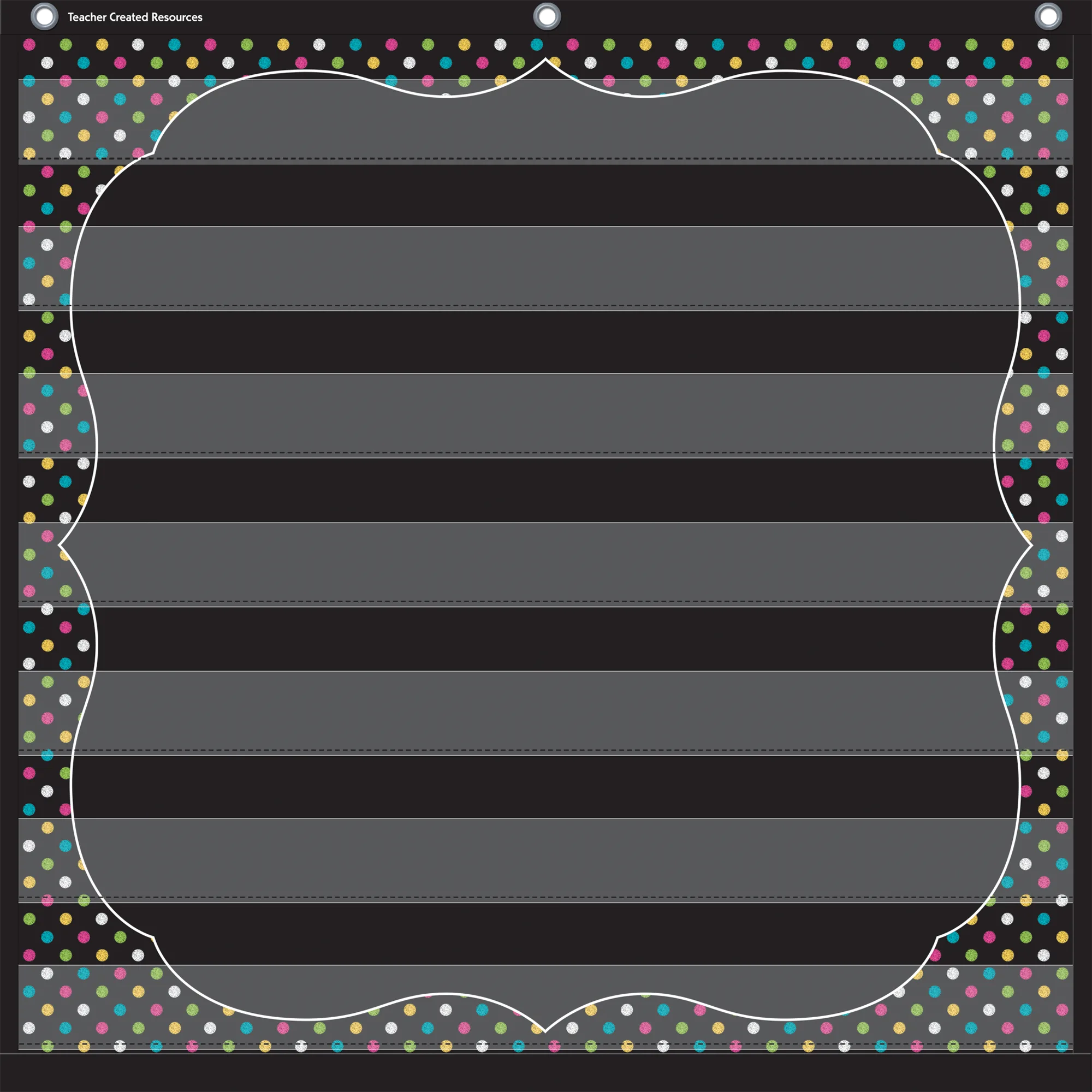 Chalkboard Brights 7 Pocket Chart (28" x 28")