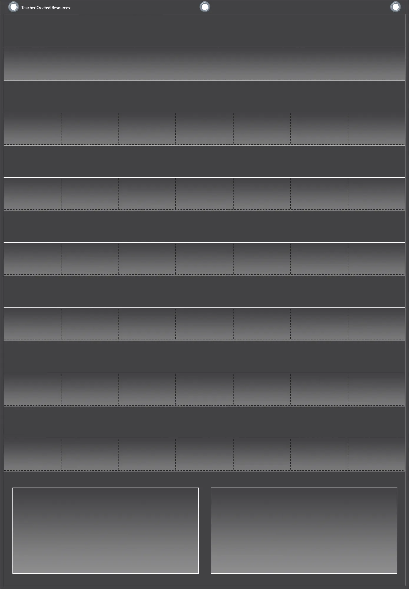 Black Calendar Pocket Chart (25" x 36") - Image 2