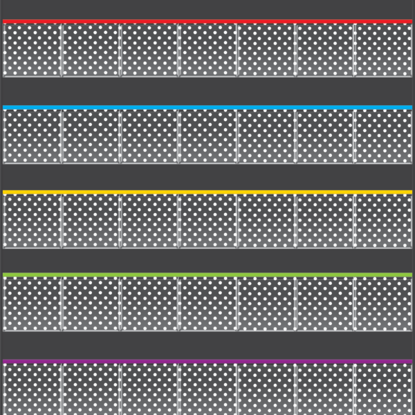 Black Polka Dots Storage Pocket Chart (32-1/2" x 36-1/2")