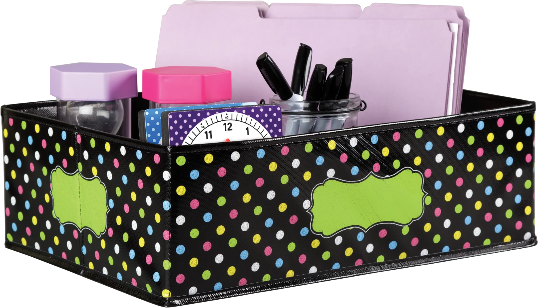 Chalkboard Brights Storage Bin