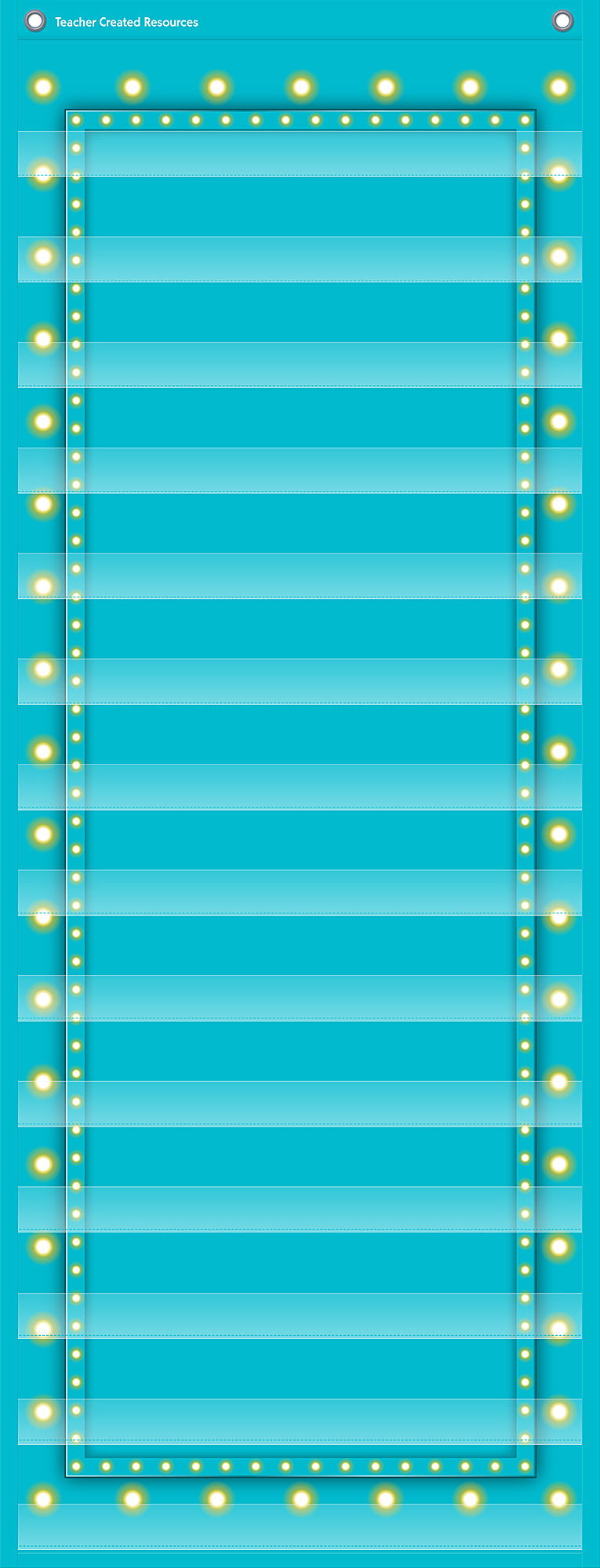 Light Blue Marquee 14 Pocket Chart (13" x 34")