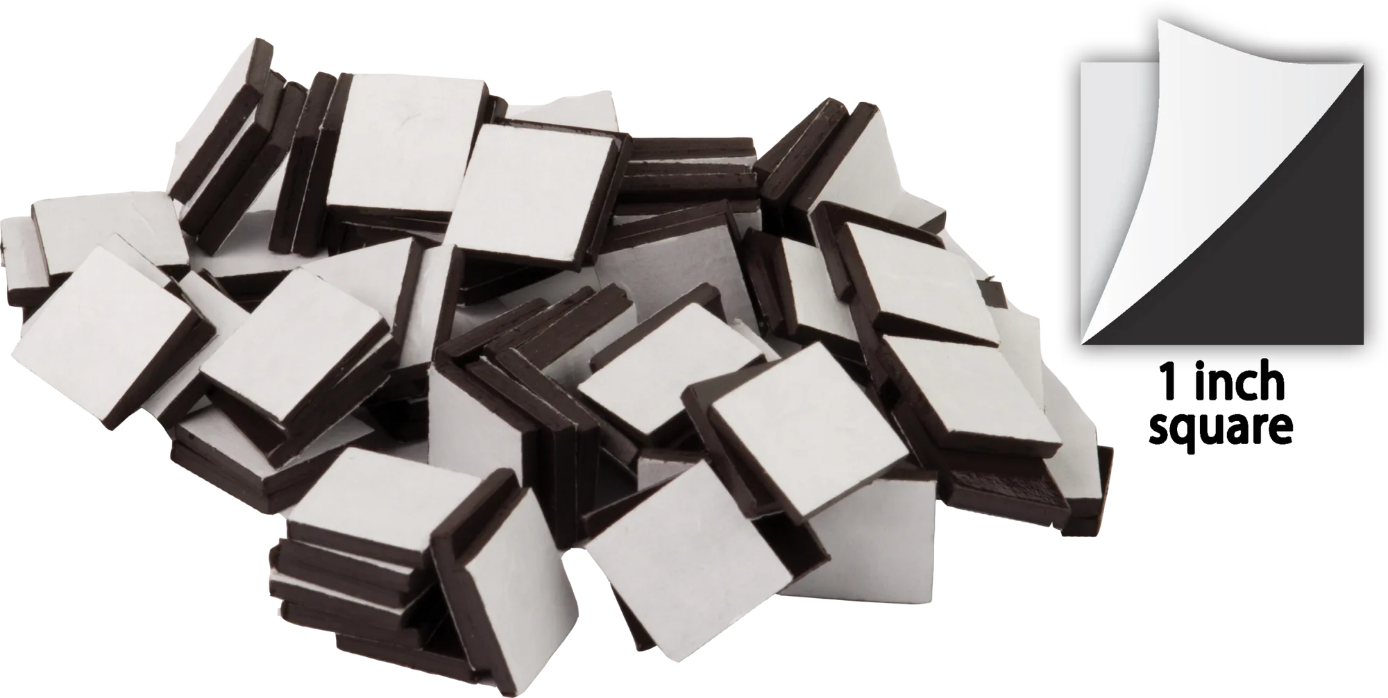 Adhesive Magnetic Squares (1" sq)