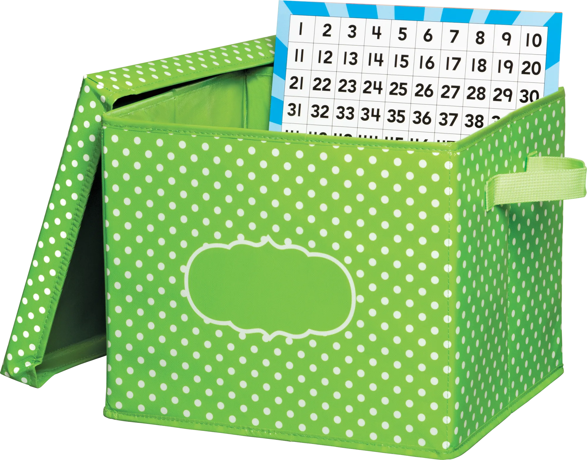 Lime Polka Dots Storage Box - Image 2