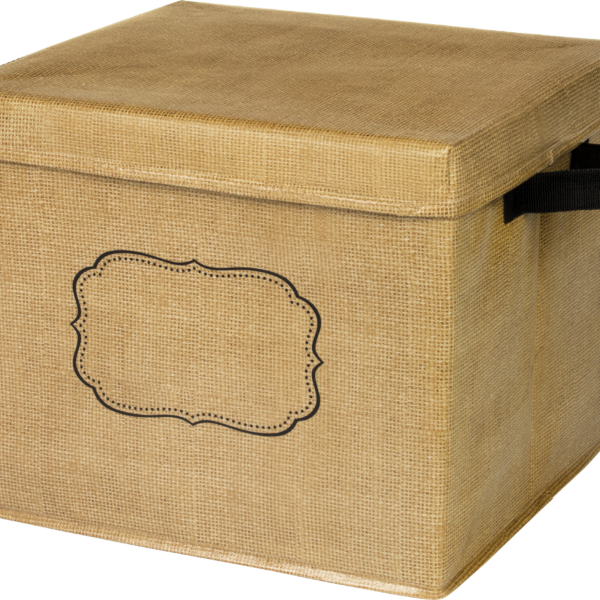 Burlap Storage Box