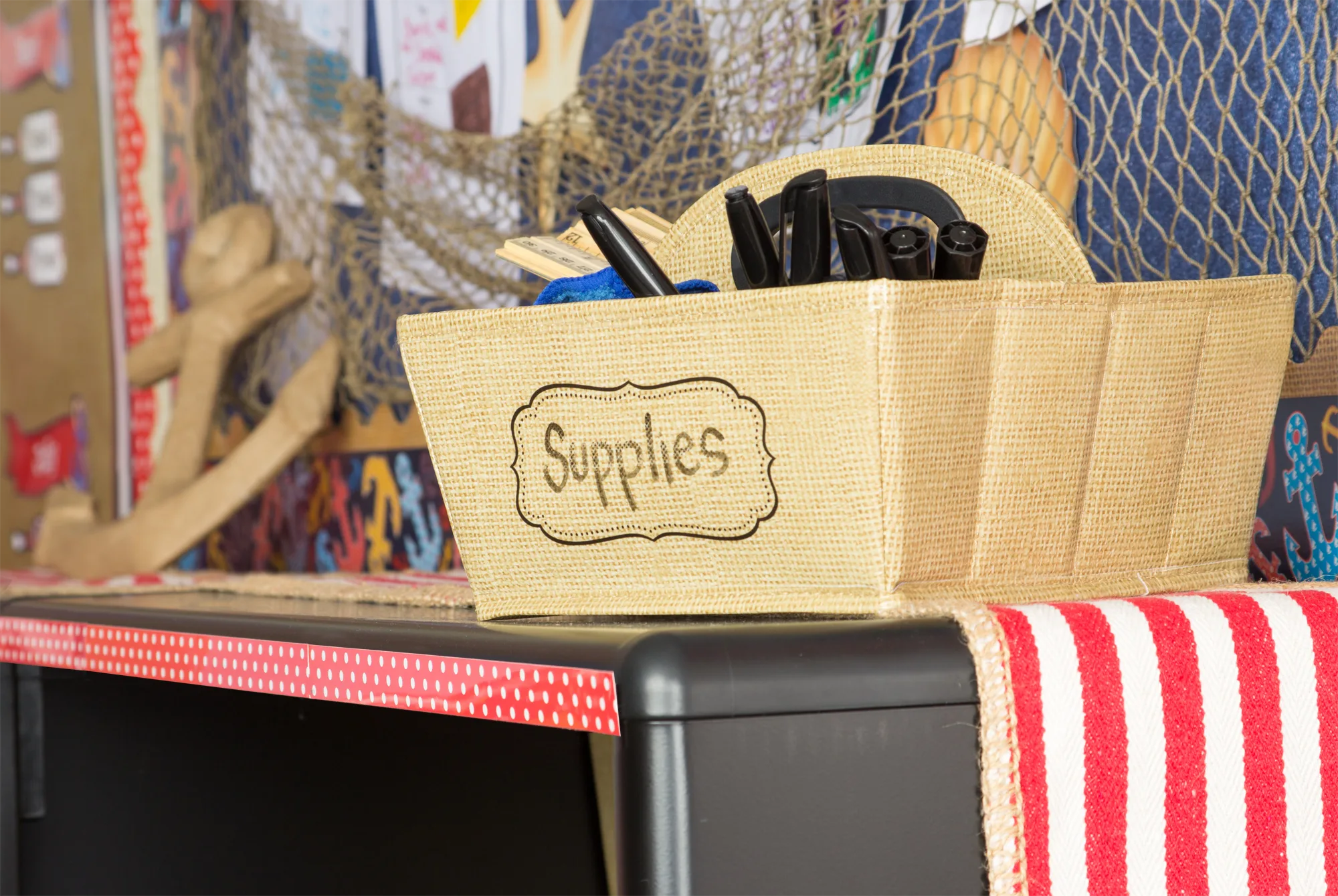 Burlap Storage Caddy - Image 2