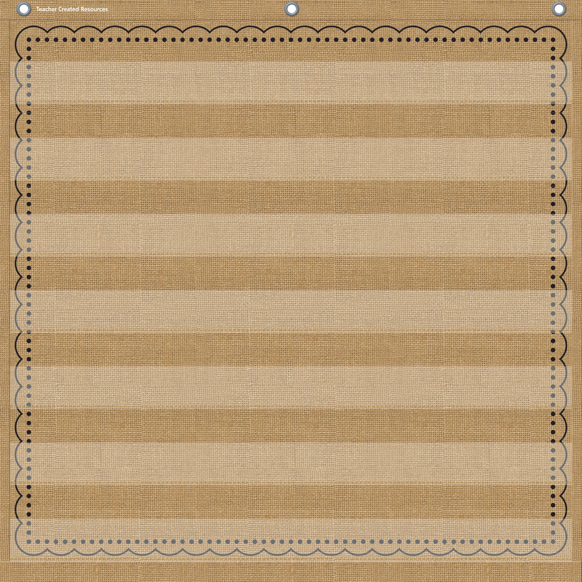 Burlap 7 Pocket Chart (28" x 28")