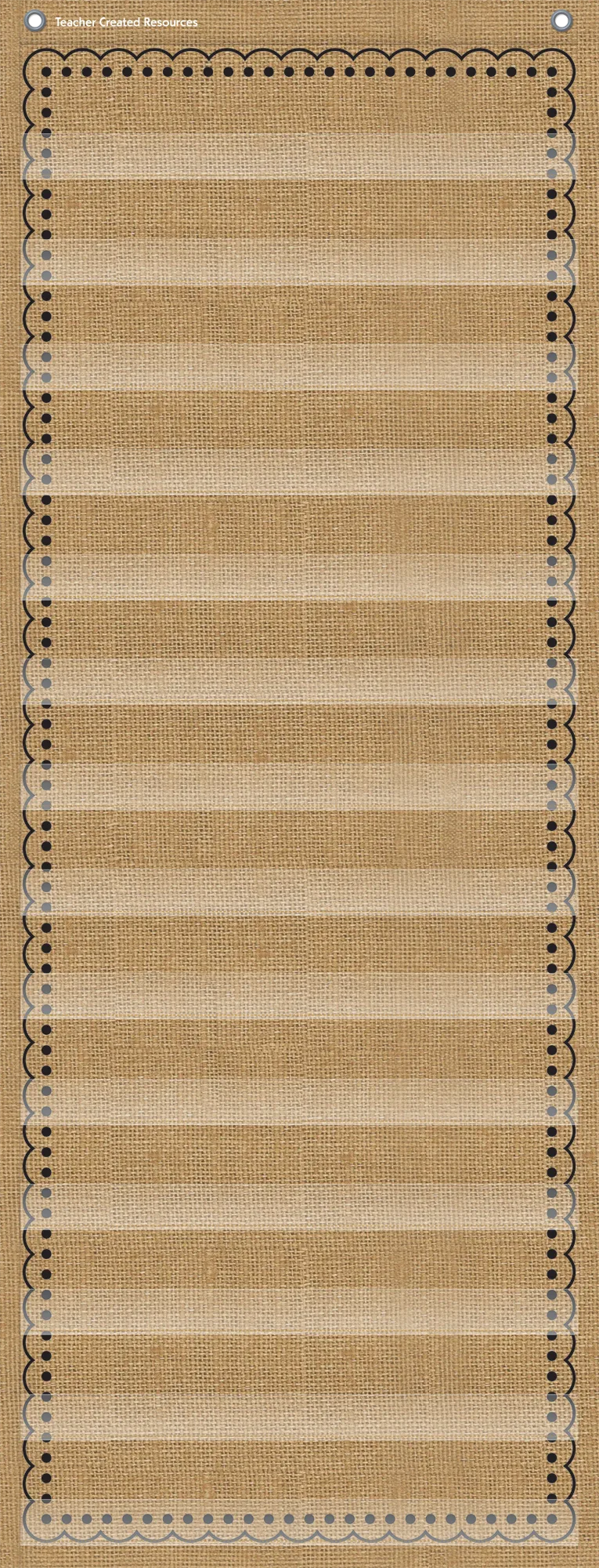 Burlap 14 Pocket Chart (13" x 34")
