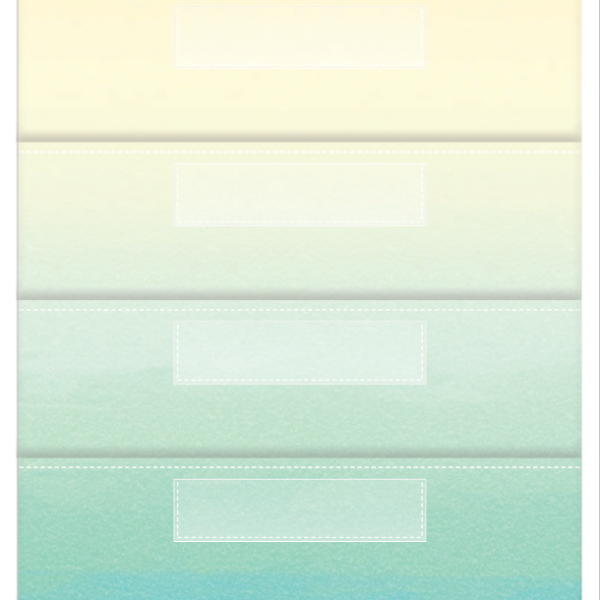 Watercolor 10 Pocket File Storage Pocket Chart (14" x 58")