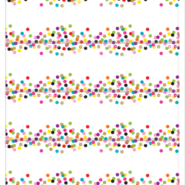 Confetti 10 Pocket File Storage Pocket Chart (14" x 58")