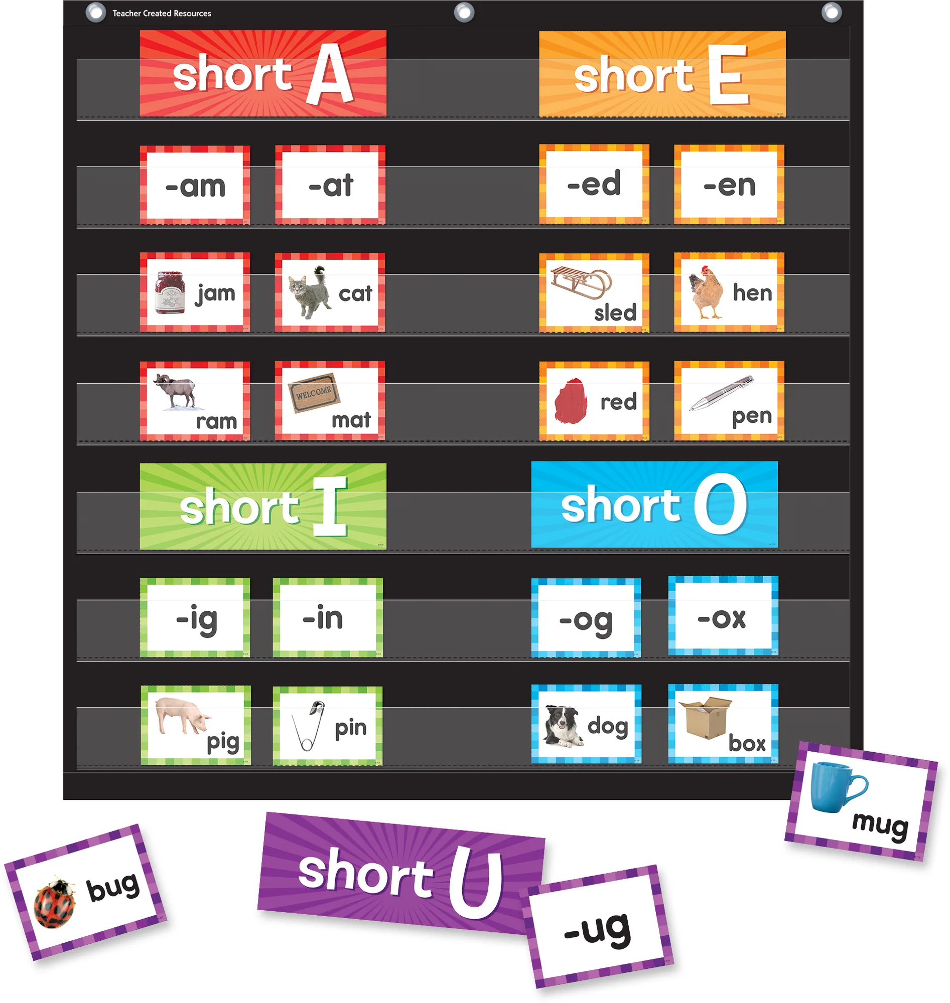 Short Vowels Pocket Chart Cards - Image 2