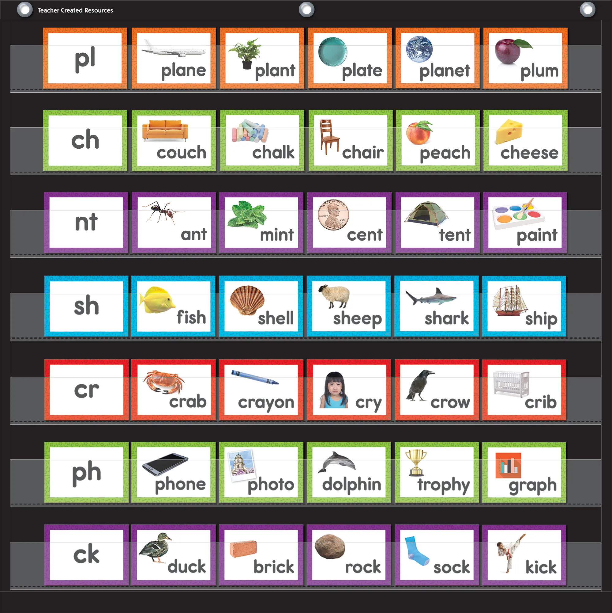 Consonant Blends & Digraphs Pocket Chart Cards - Image 2