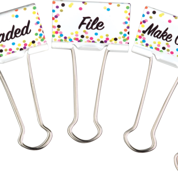 Confetti Classroom Management Large Binder Clips